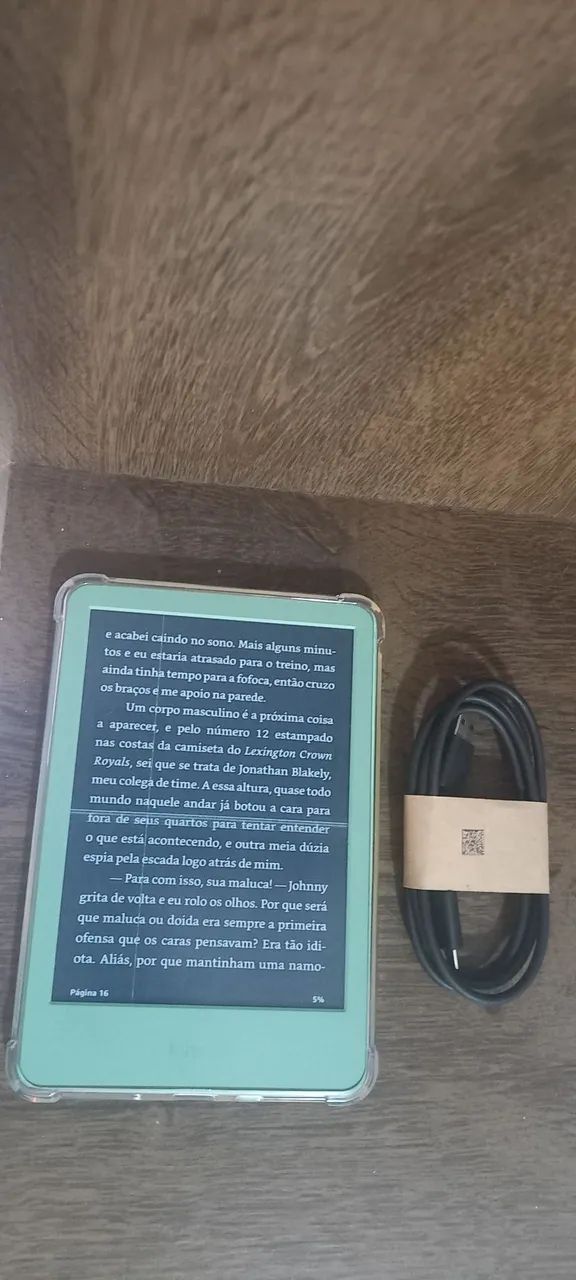 Kindle 11 Geração Verde Matcha 16GB com Capa e Cabo Original - Foto 5