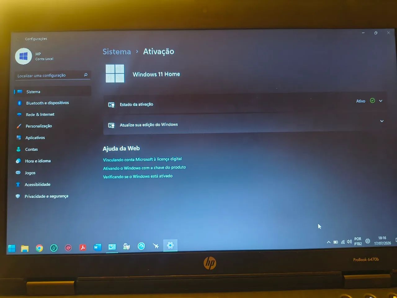 Notebook Probook 6450b - Windows 11 64 bits - 6GB - SSD 111 GB - Foto 5