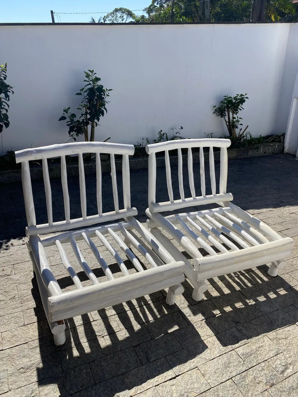 cadeiras externas de madeira  - Foto 4