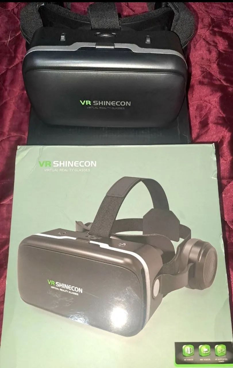 Óculos Vr Shinecon vai junto conector de fome para o celular e mouse. - Foto 2