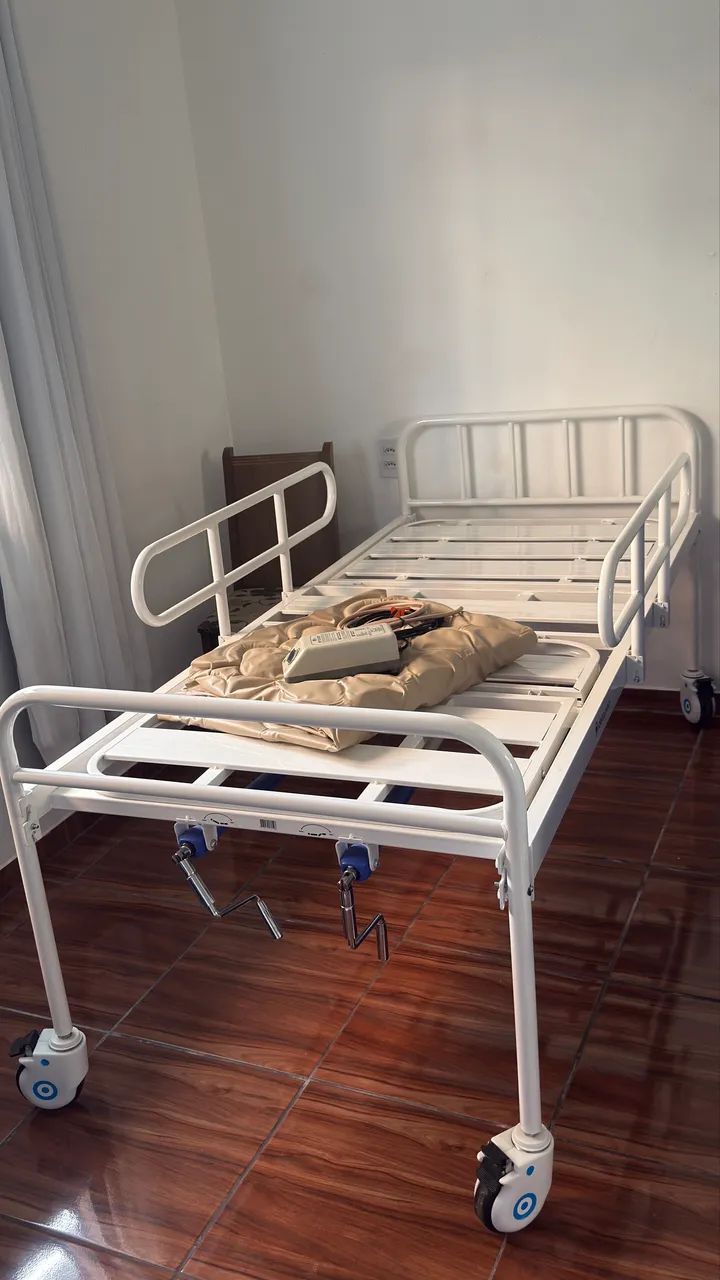 Vendo cama hospitalar nova e colchão pneumático anti escaras com motor, 