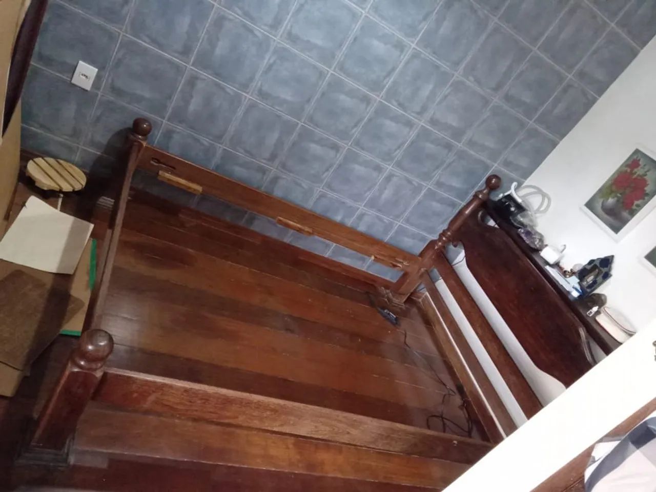 Cama Casal Madeira maciça. 