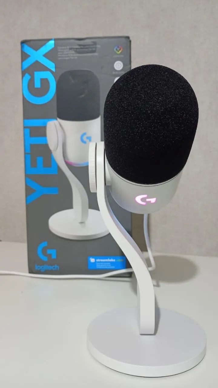 Microfone USB da Logitech G - Modelo Yeti GX - Branco - Foto 5