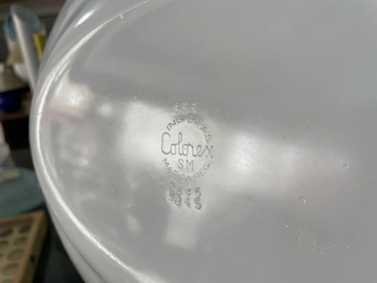 Louça Travessa Oval Opalino Branco Triguinho Azul Colorex  - Foto 5