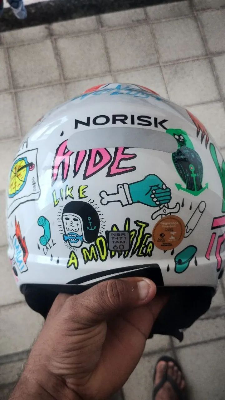 Capacete aberto norisk c/interno - Foto 2