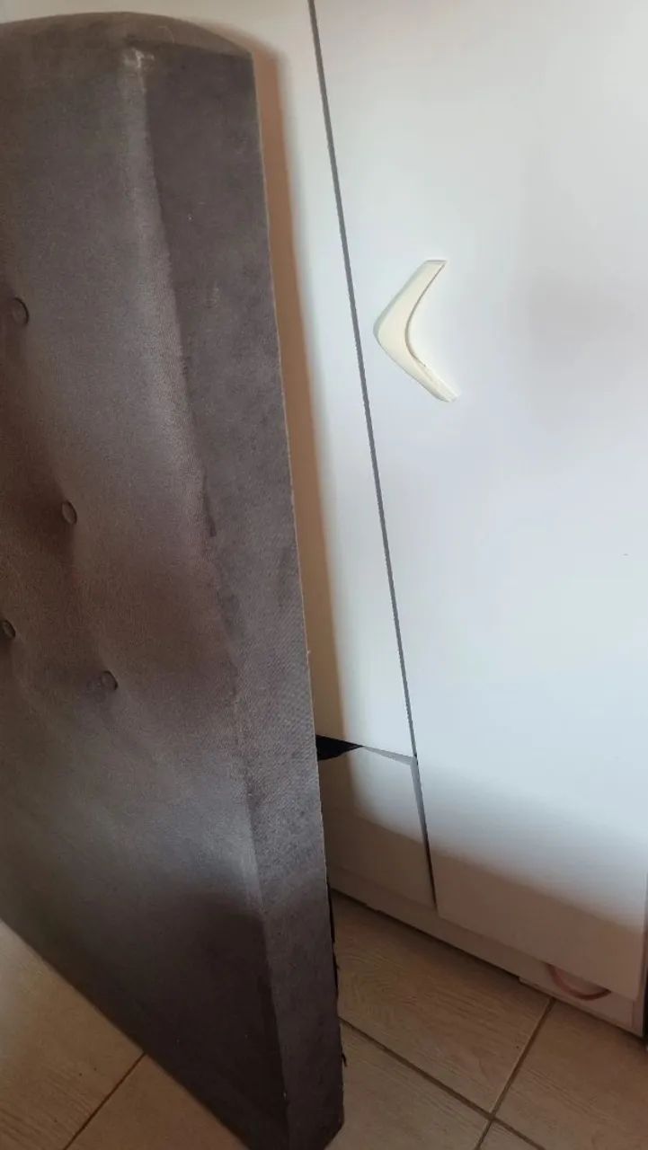 Cabeceira para cama de solteiro na cor cinza chumbo - Foto 2