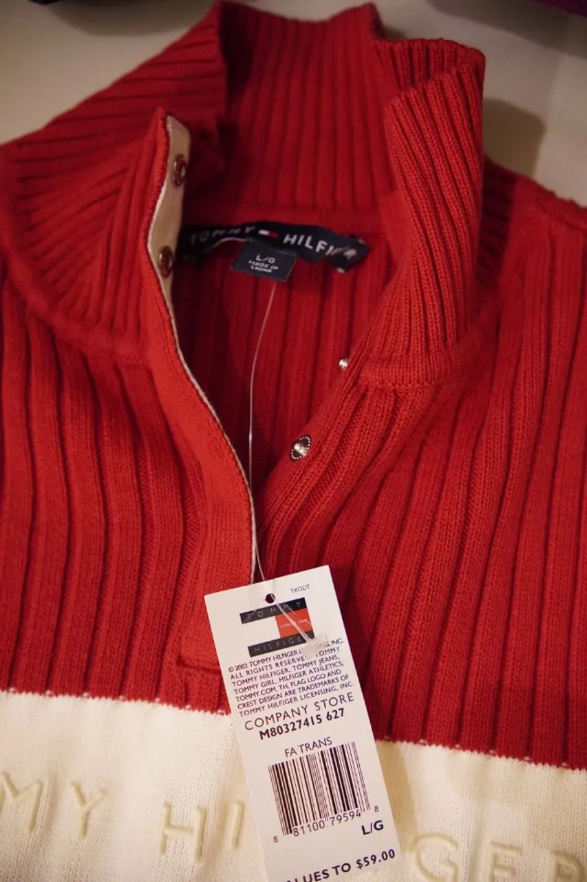 Sueter retro Tommy hilfiger vermelho - Foto 4