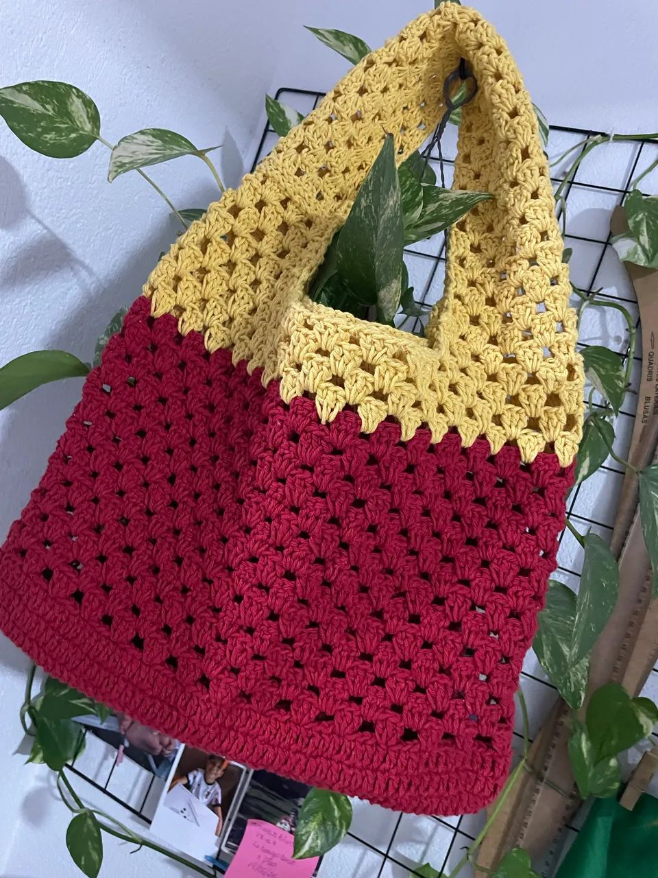 Bolsa artesanal de crochê  - Foto 2