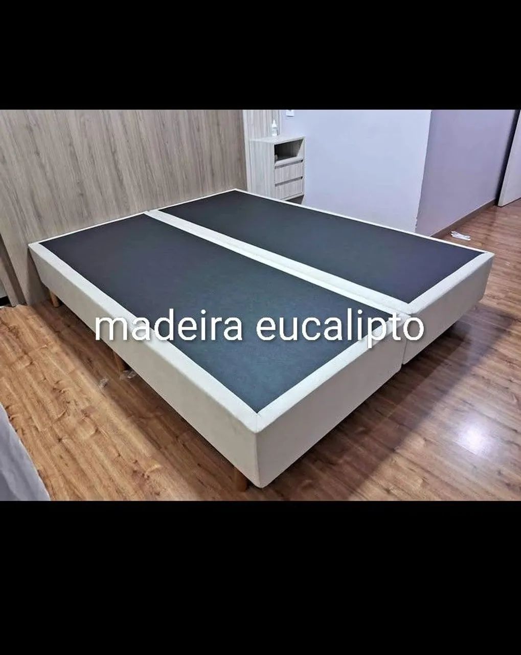 Base Box Queen madeiramento Eucalipto 12 pés com junção Super reforçado 