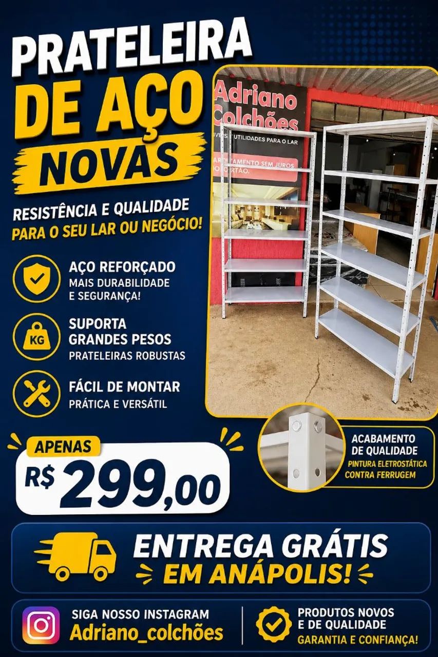 Prateleira de aço nova 