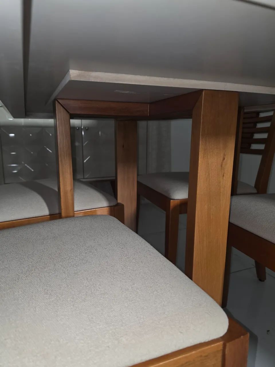 Mesa laqueada vidro leitoso - Foto 3