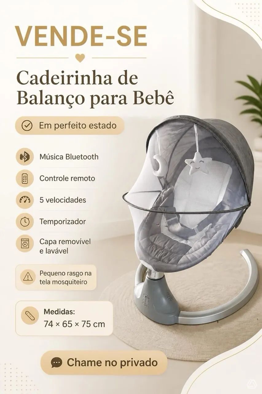 Cadeirinha de Balanço para Bebê  - Foto 3
