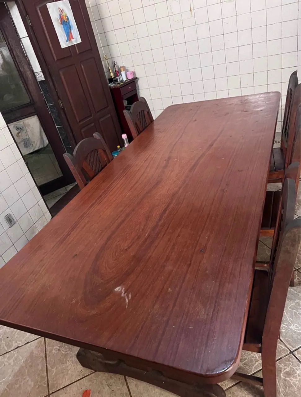 Mesa de madeira andiroba  - Foto 4