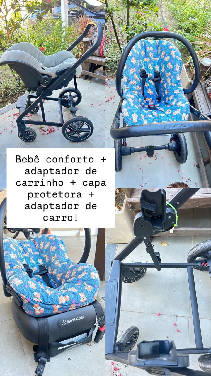 Carrinho NUNA + bebê conforto  MAXI COSI - Foto 3