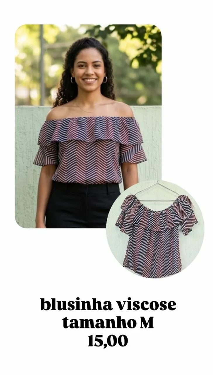 Blusa de viscose ciganinha - Foto 4