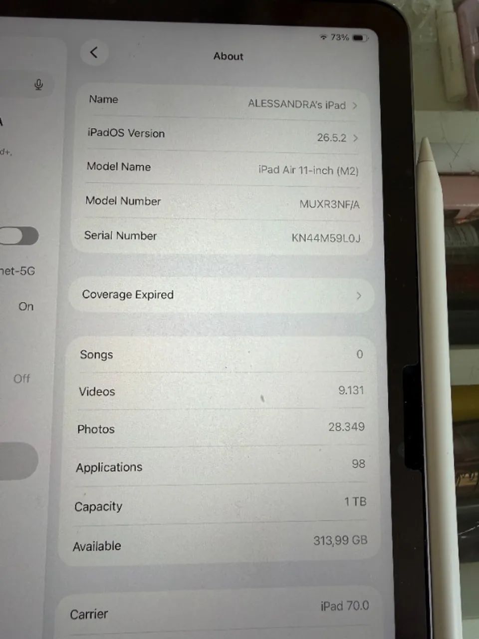 iPad Air M2 11" 1 TB + Apple Pencil + Capa + Película - Foto 4
