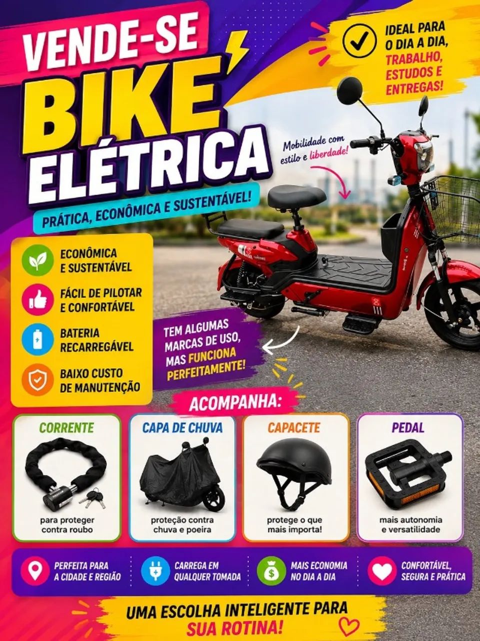 BICICLETA ELETRICA VIX - Foto 2