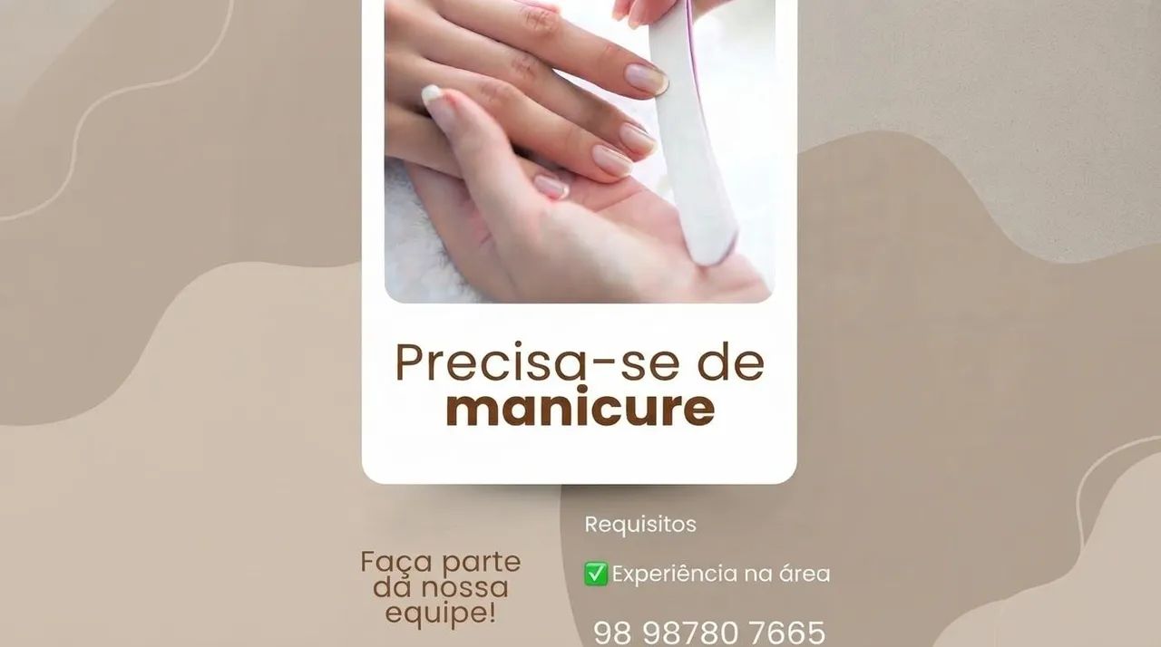 PRECISAMOS DE MANICURE URGENTE 