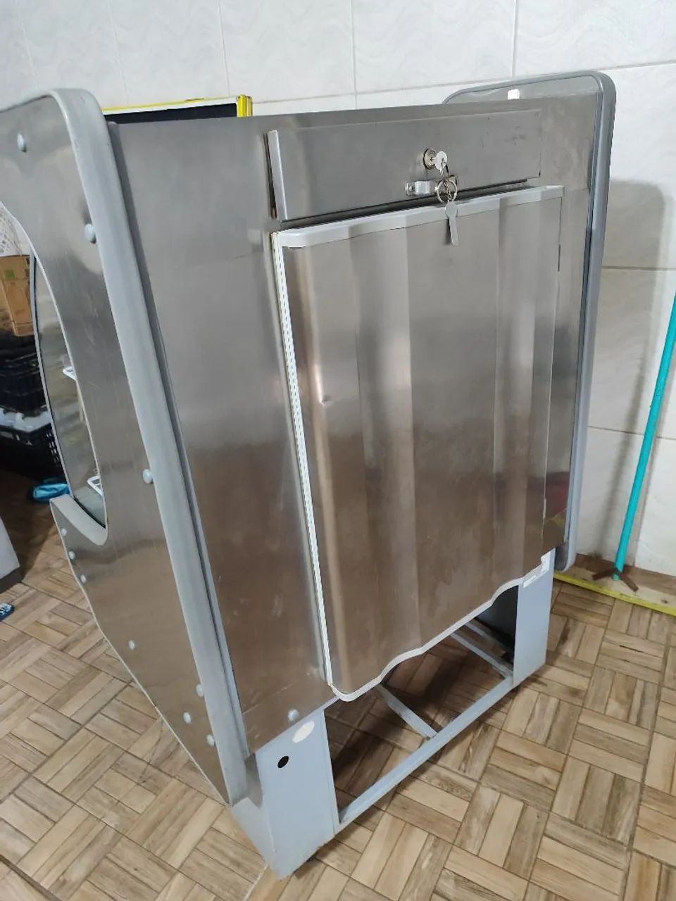 Balcão expositor seco, todo no inox muito conservado  - Foto 5