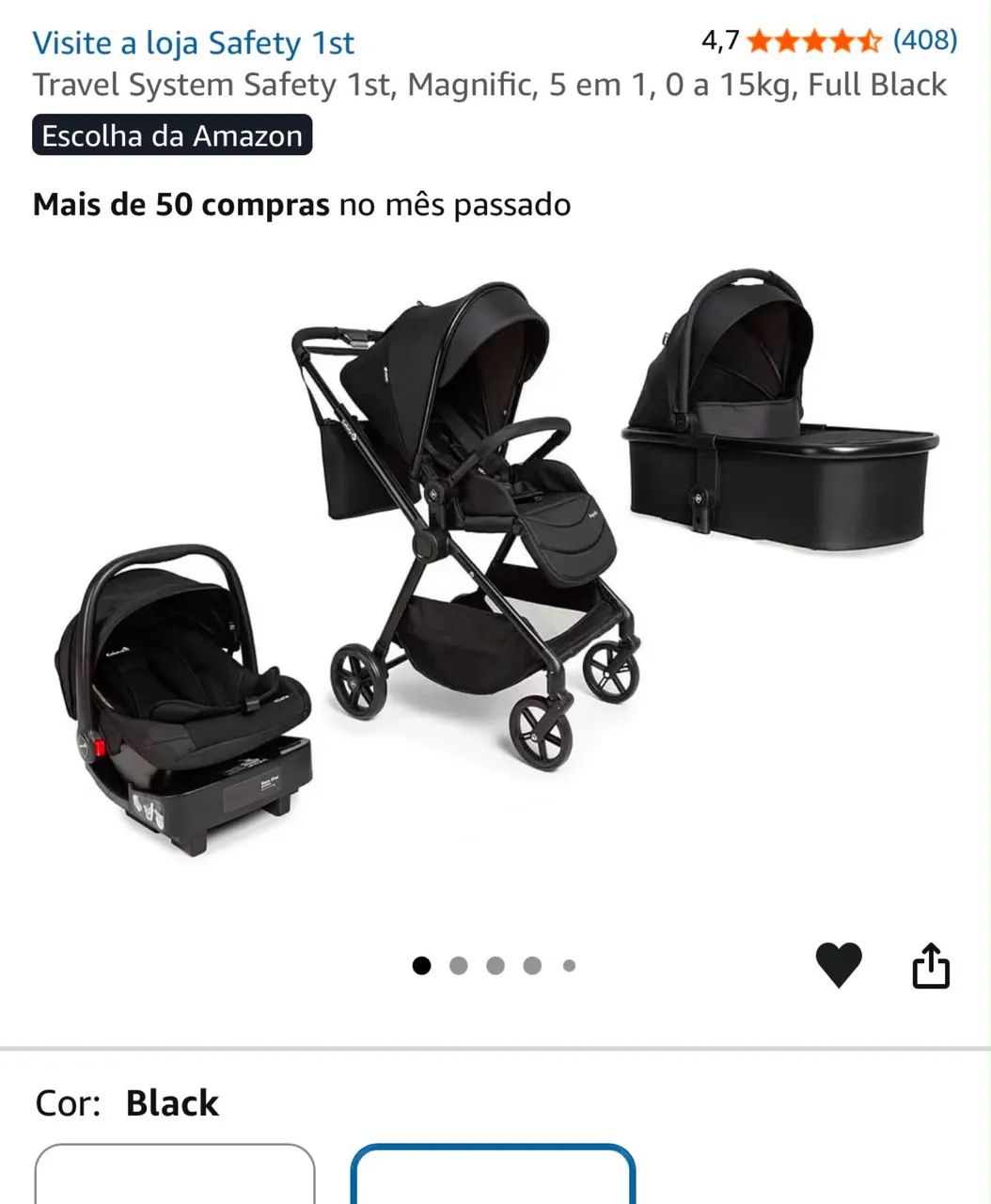 Kit Moisés  + BB conforto + Carrinho de bebê no precinho - Foto 4