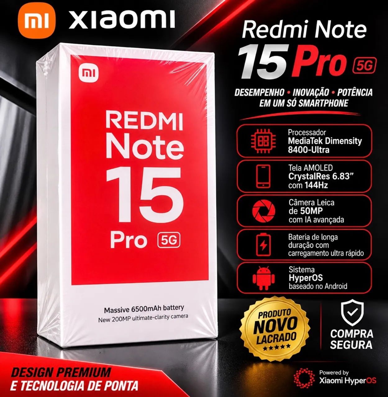 Smartphone Redmi Note 15 Pro 256GB
