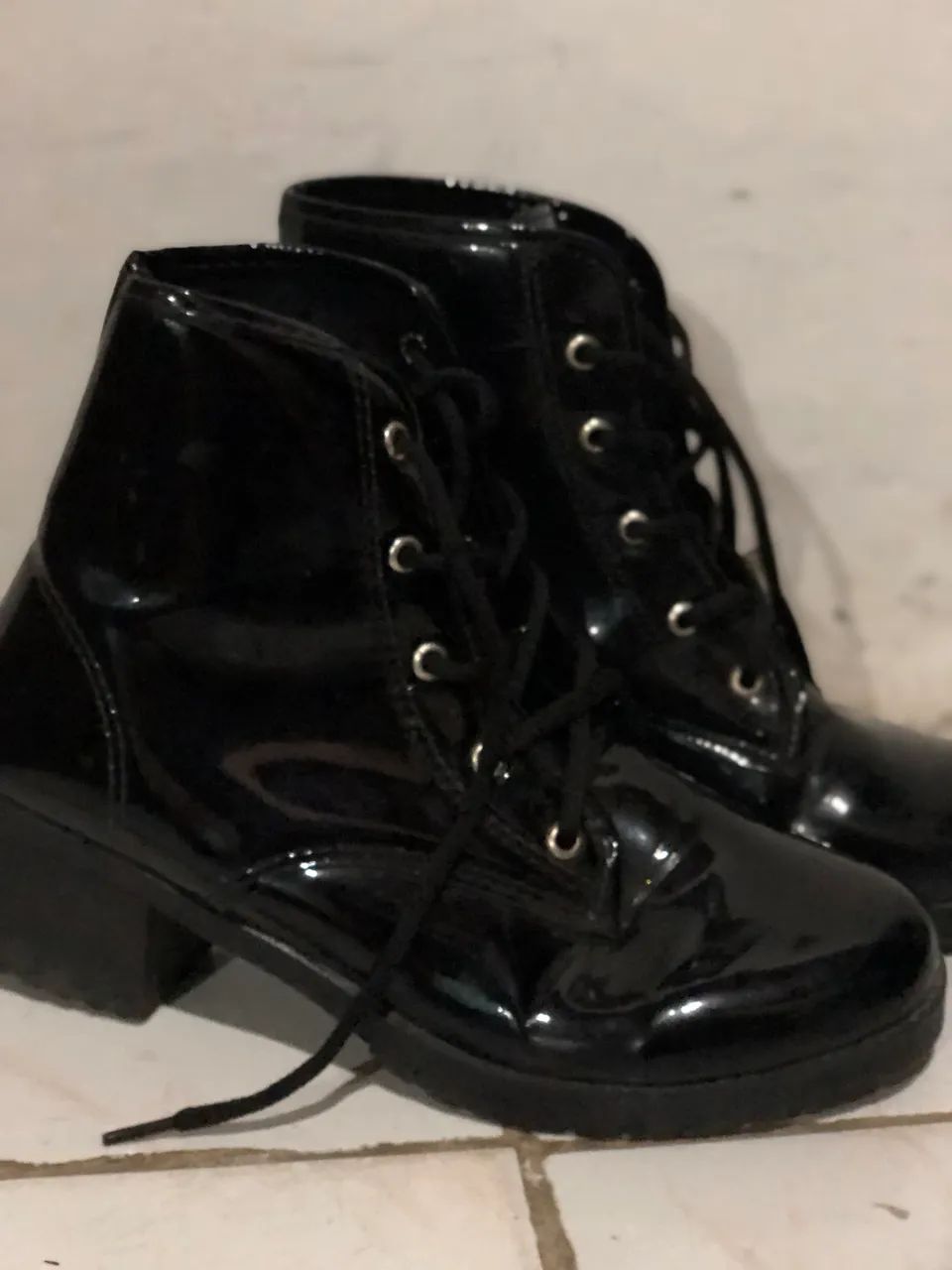 Bota Coturno/Preto Verniz 