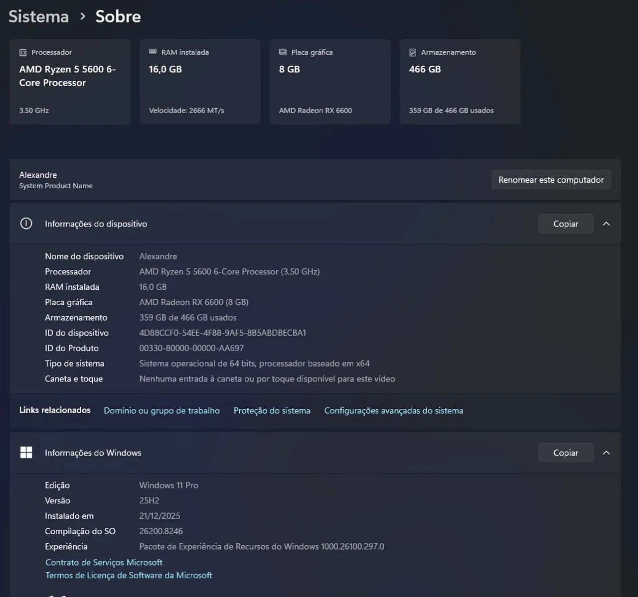 PC Gamer Ryzen 5 5600, AMD RX 6600, 16GB RAM, SSD NVMe 500GB + Periféricos e Monitor - Foto 6