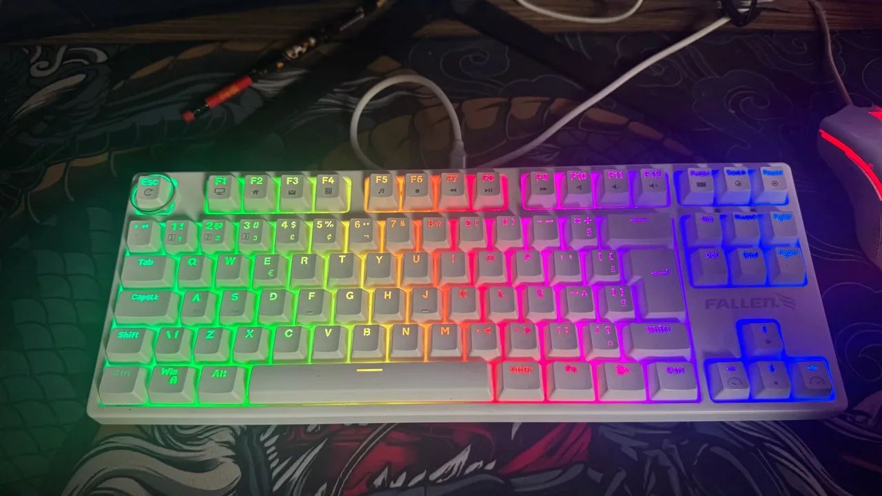 Teclado gamer pantera fallen branco - Foto 2