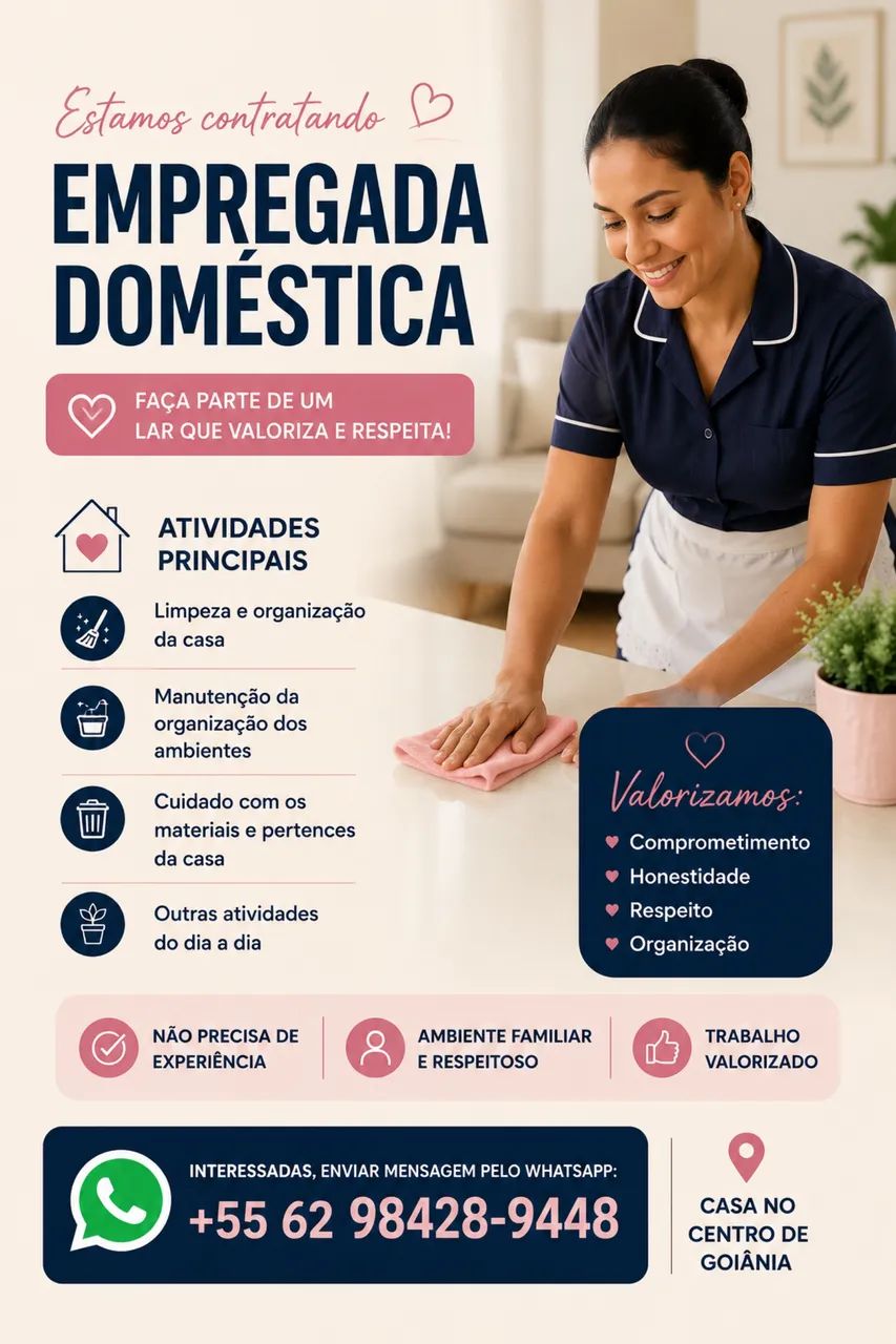  VAGA: Empregada Doméstica | Centro de Goiânia - Foto 3