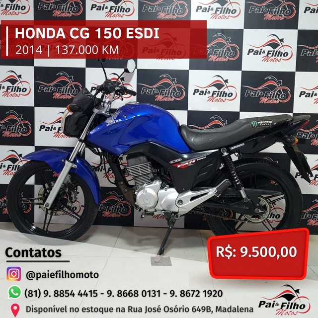 HONDA CG 150 FAN ESDI ANO 2014 FINANCIAMOS EM ATE 48X