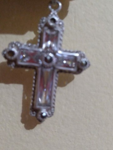 Crucifixo te prata antigo  - Foto 3