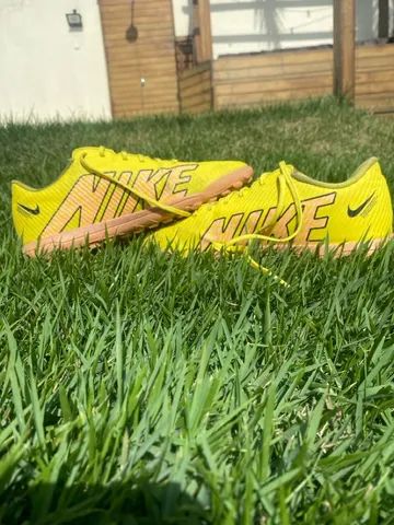  chuteira de society Nike mercurial amarela oficial - Foto 5