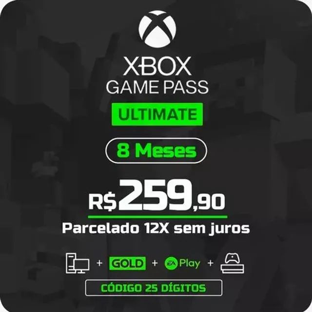 Xbox Game Pass Ultimate 1 Mês Código 25 Dígitos - Xbox One