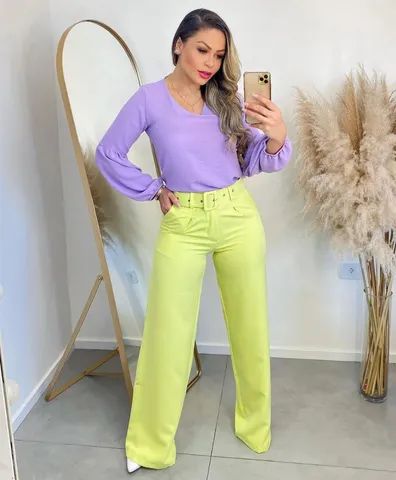 Calça pantalona tam P 