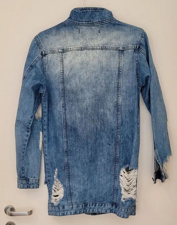 Jaqueta Jeans Destroyed - Foto 2