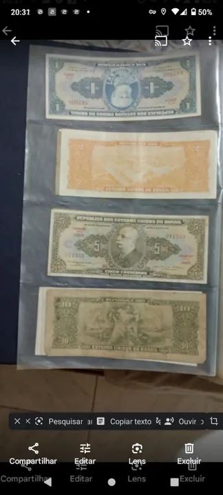 Coleção de notas antigas do Brasil - colecionador - Foto 2