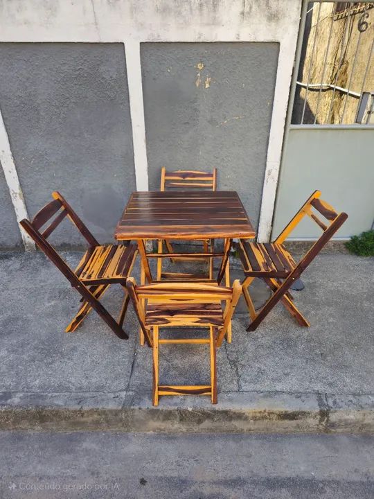 Conjunto de mesa dobrável NOVO  - Foto 2