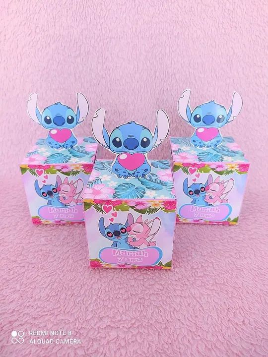Caixa Personalizada Stitch - Festa Infantil