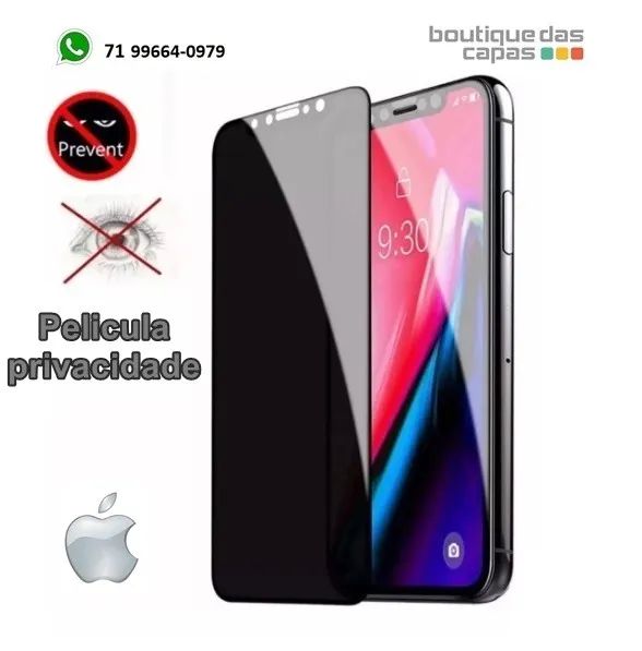 Película vidro ou cerâmica privacidade Compatível com iPhone 16 16 pro 16 Plus 16 pro max - Foto 3