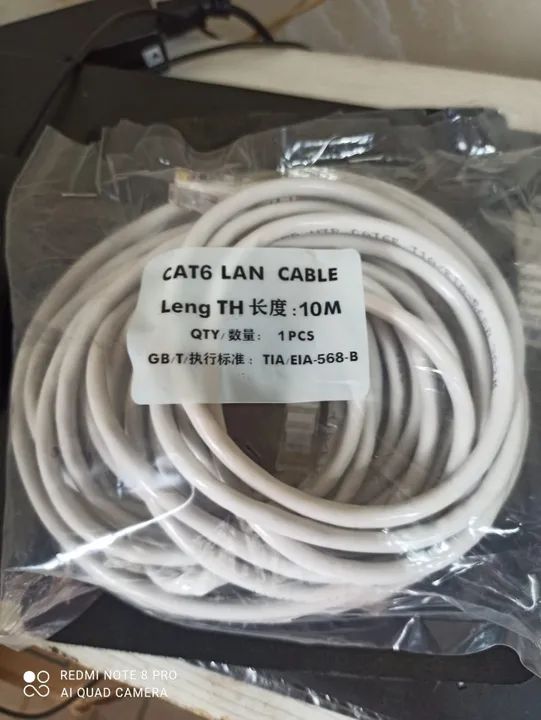 Cabo de Rede LAN Ethernet RJ45 CAT6E 10M