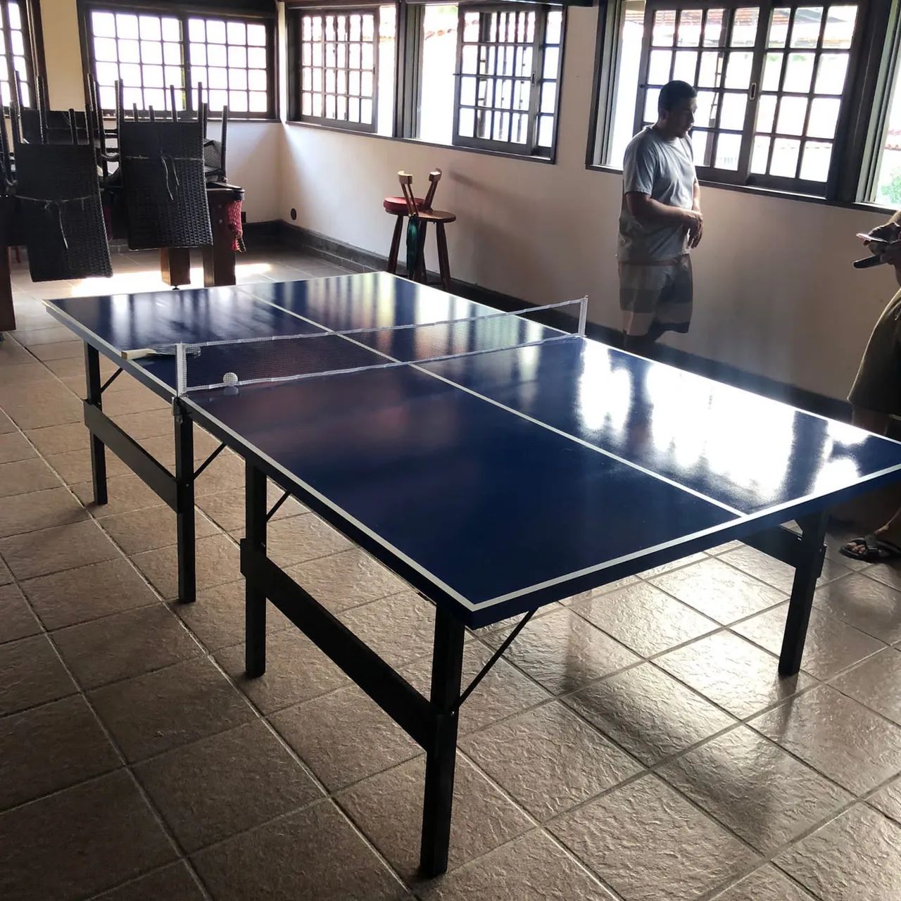 Mesa de Ping Pong Profissional Azul 