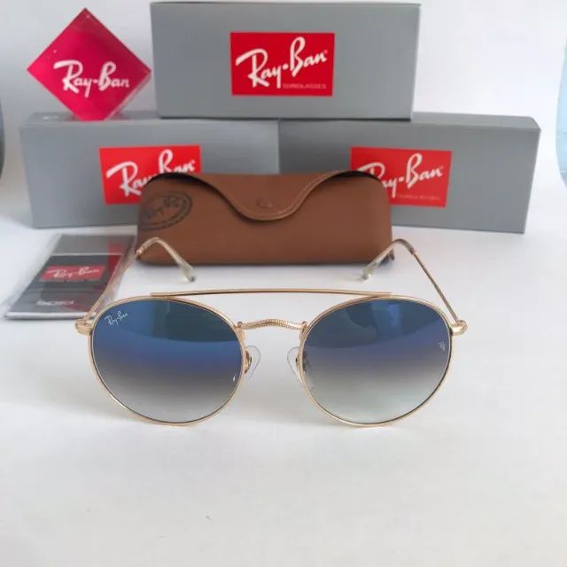 Oculos Ray ban Ponte Dupla Blue lentes de cristal - Foto 6