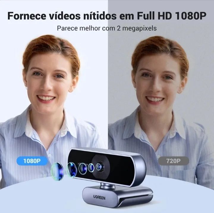 Webcam Ugreen 1080p C/ Microfone Plug And Play  - Foto 2