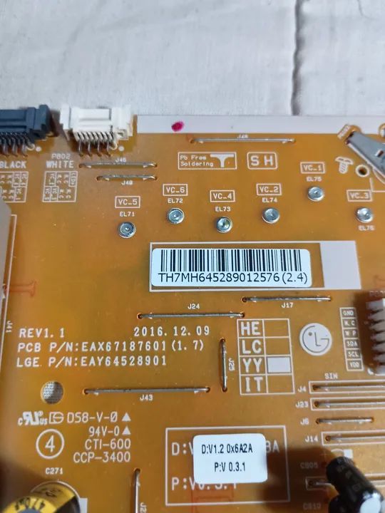 Placa Mãe para TV LG 43 polegadas