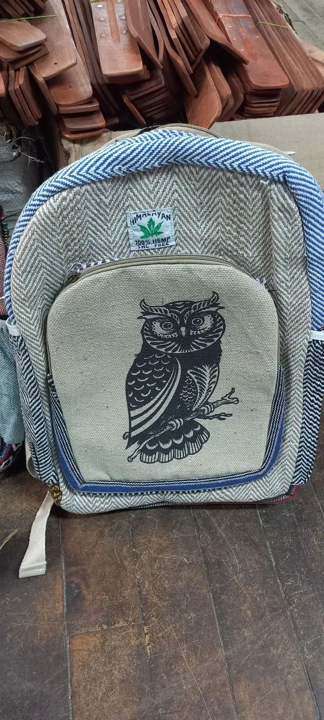 Bolsas Mochila 100% Cânhamo Espiritual Alta Durabilidade - Foto 4
