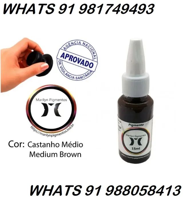 Pigmento Marilyn P/ Dermopigmentação Castanho Medio 15ml - Foto 2