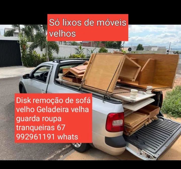 Frete somente descarte de móveis velhos entulhos  - Foto 2