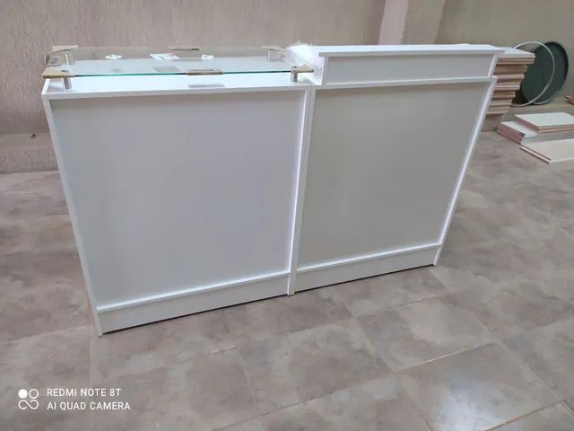 Balcão caixa + Balcão simples c/ tv MDF 