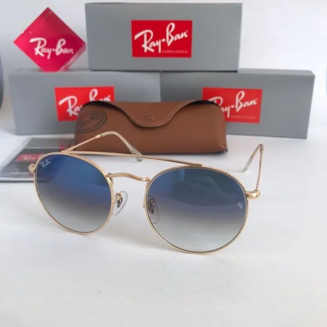 Oculos Ray ban Ponte Dupla Blue lentes de cristal - Foto 4