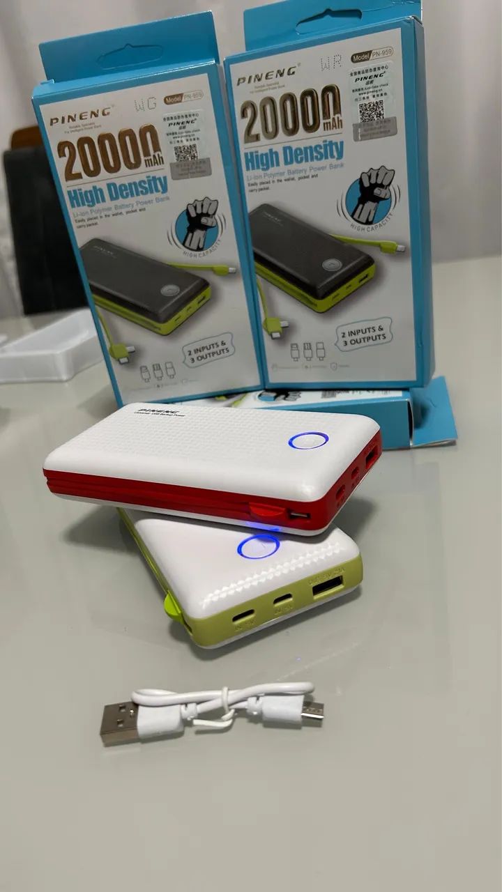 Power Bank de 2000mAh com 2 entradas e 3 saídas  - Foto 3